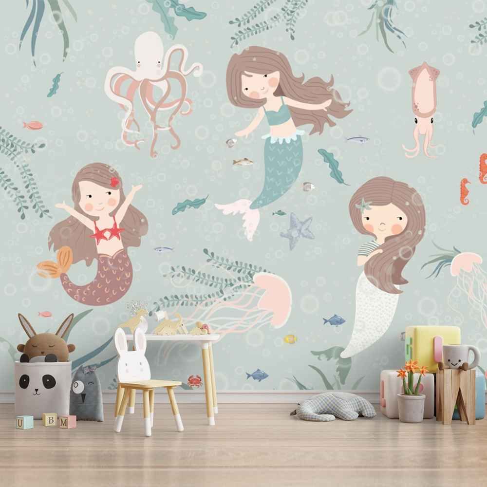 Life n Colors: Toddle Toes H802911 Mermaid Wallpaper (Avg. Utilization 55 Sq.ft)