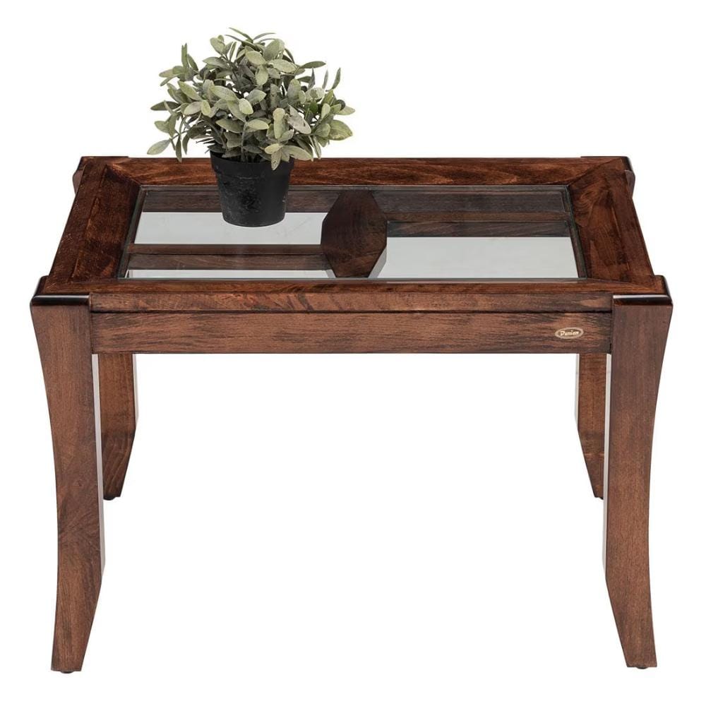 Hopper Brown Solid Wood Side Table by Durian (HOPPER/A/ST)