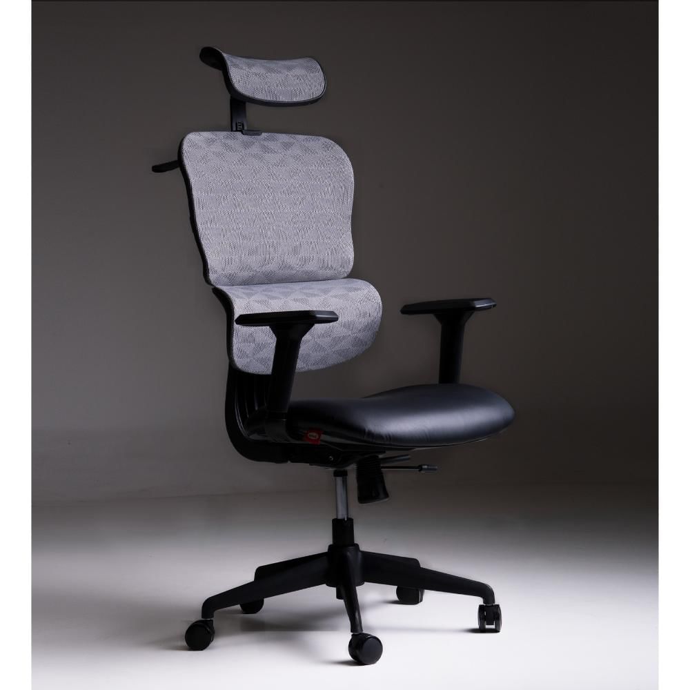 Idris Black Premium Leatherette High Back Chair by Durian