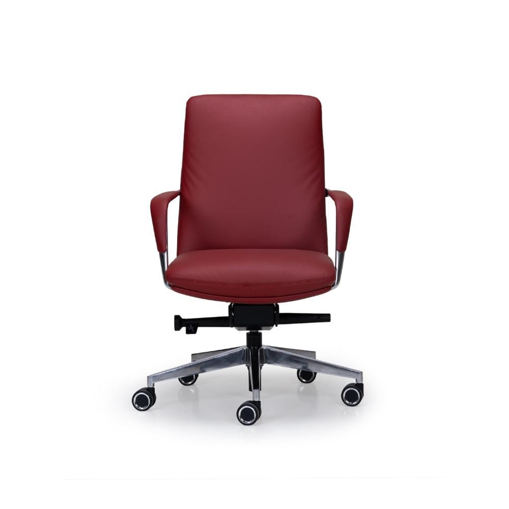 Kairo Red Premium Leatherette Office Chair (KAIRO/MB) by Durian
