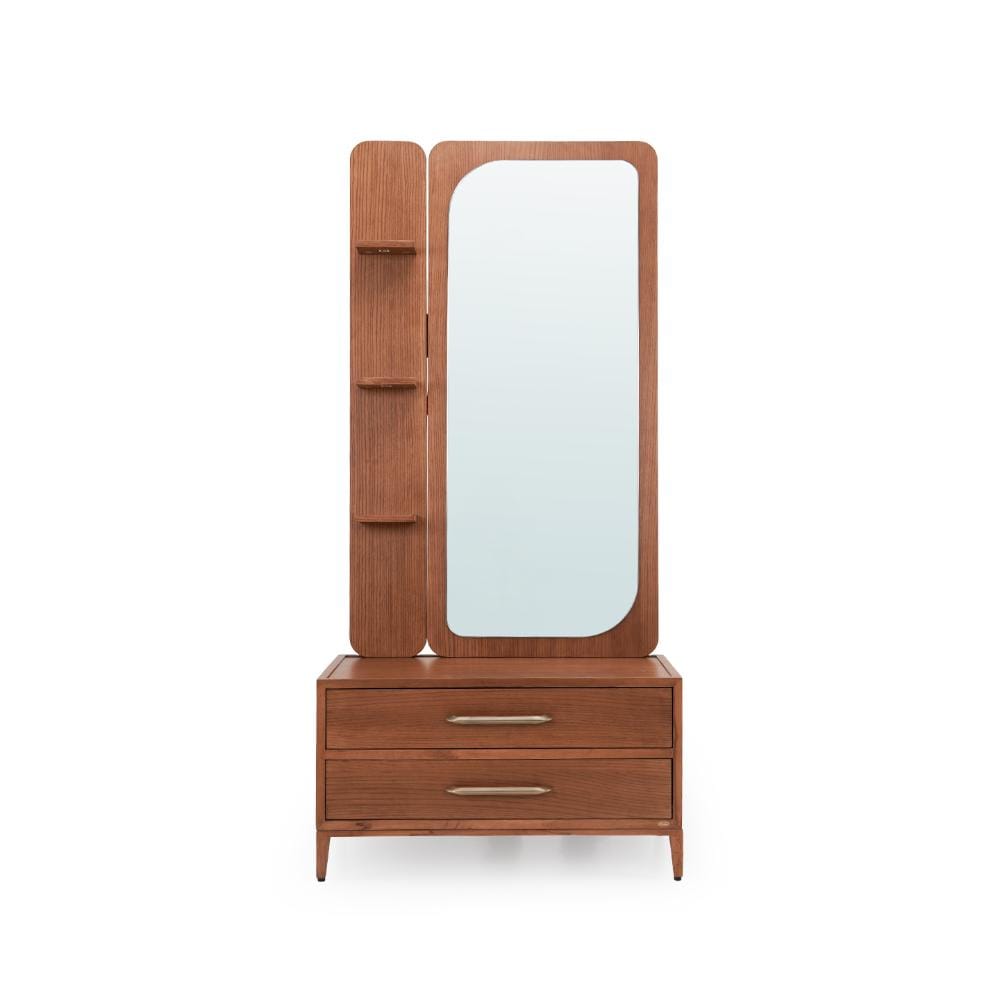 Kingsley Brown Engineered Wood Dressing Table (KINGSLEY/DRE) by Durian