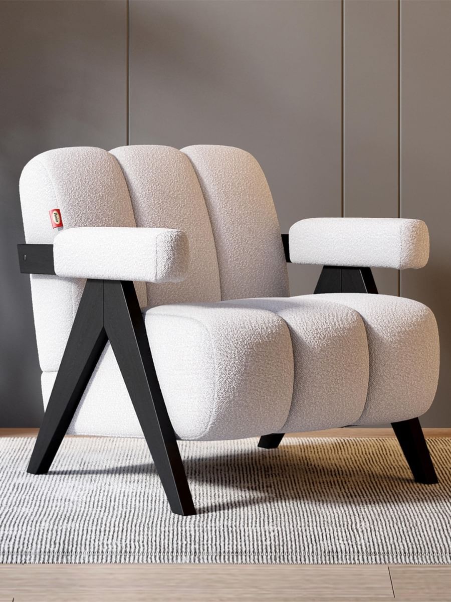 Slivana Beige Fabric 1 Seater Recliner by Durian