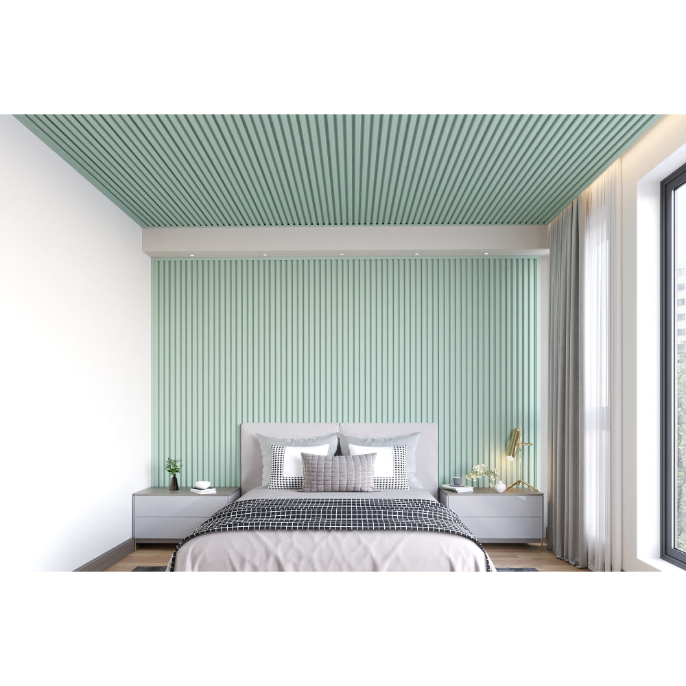 PVC Panel - Arch Design : Mint Green (10 Ft. Length) For Ceiling & Wall : Easy+Arch - Pastel Collection