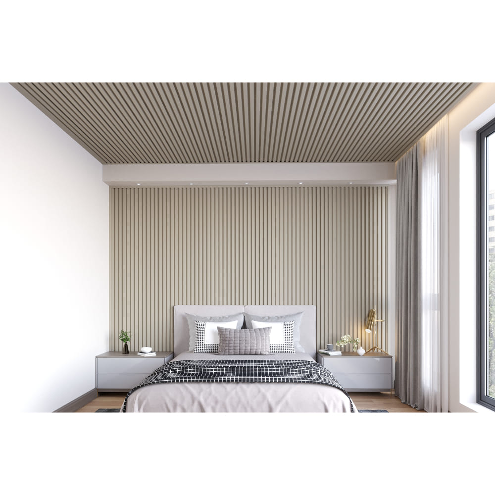 PVC Panel - Arch Design : Mocha (10 Ft. Length) For Ceiling & Wall : Easy+Arch - Pastel Collection
