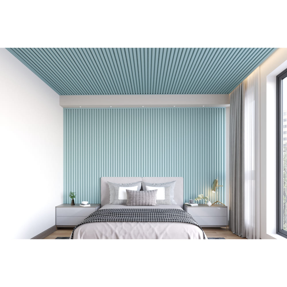 PVC Panel - Arch Design : Sky Blue (10 Ft. Length) For Ceiling & Wall : Easy+Arch - Pastel Collection