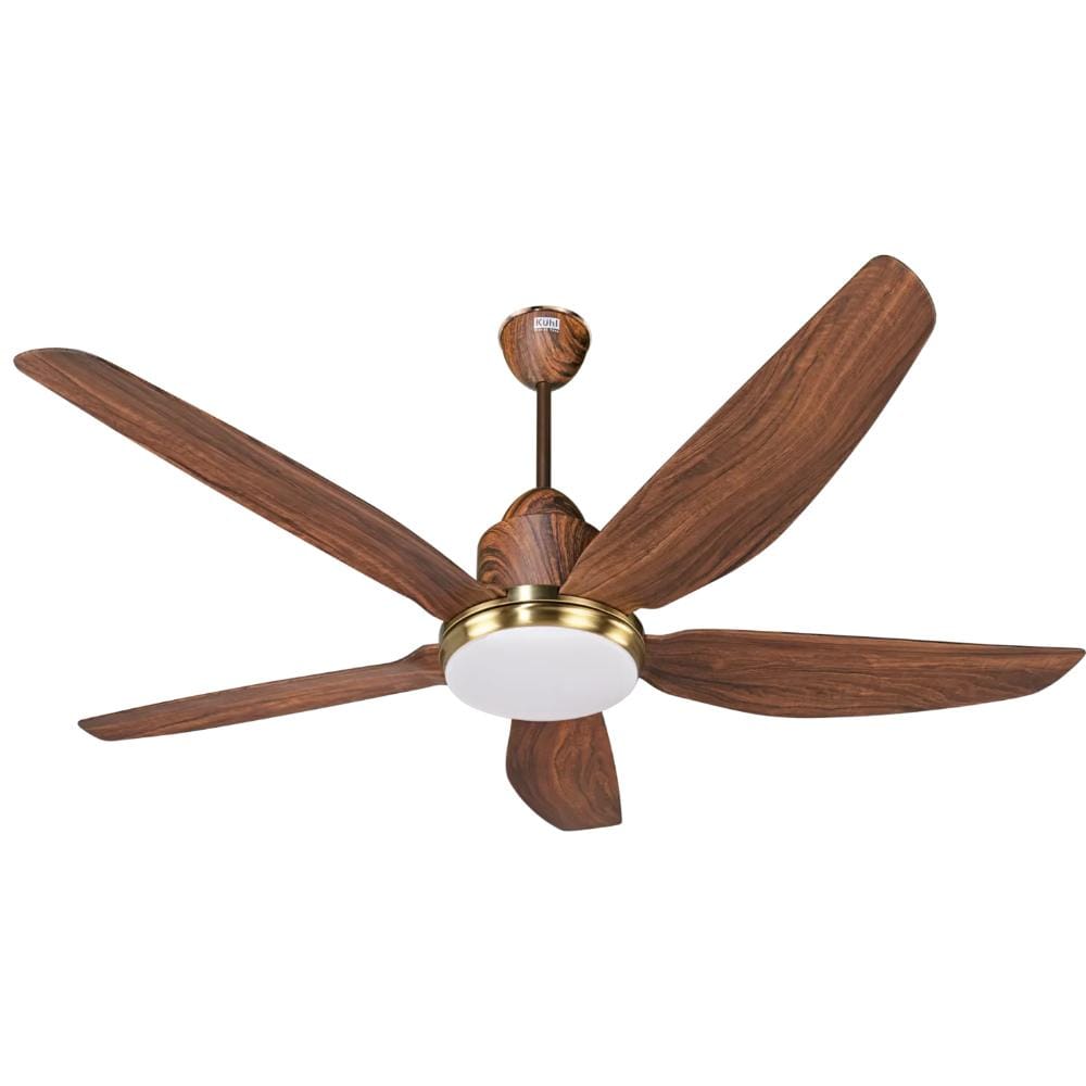 Kuhl Luxus Star 5 Blade 1400 mm Ceiling Fan (Teak - 119030T)