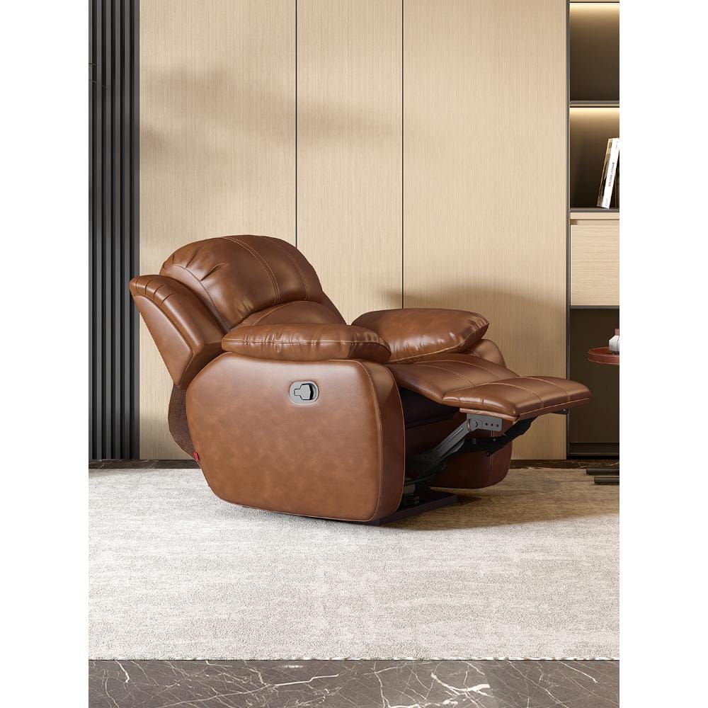 Marco Brown Nappa Aire Leather Sofa by Durian