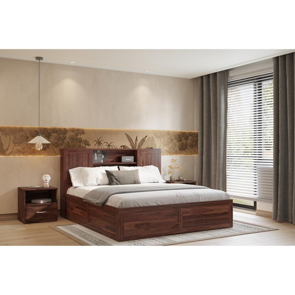 Verden Box Bed in Sheesham