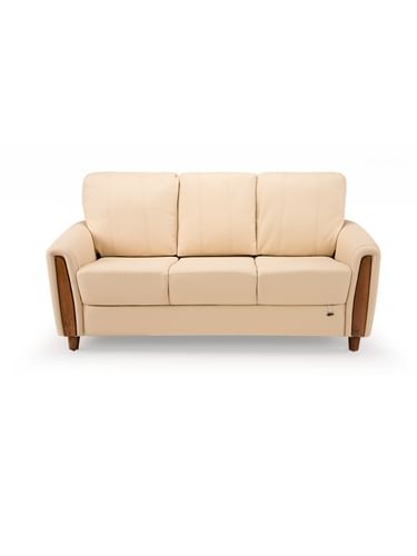 Martha White Premium Leatherette 3 Seater Sofa by Durian (MARTHA/B/3)