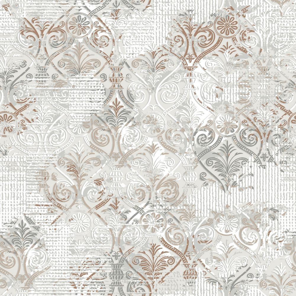 Artisan: Element 79 - EM-11003-4 Grey Floral Wallpaper (Avg. Utilization 50  Sq.ft)