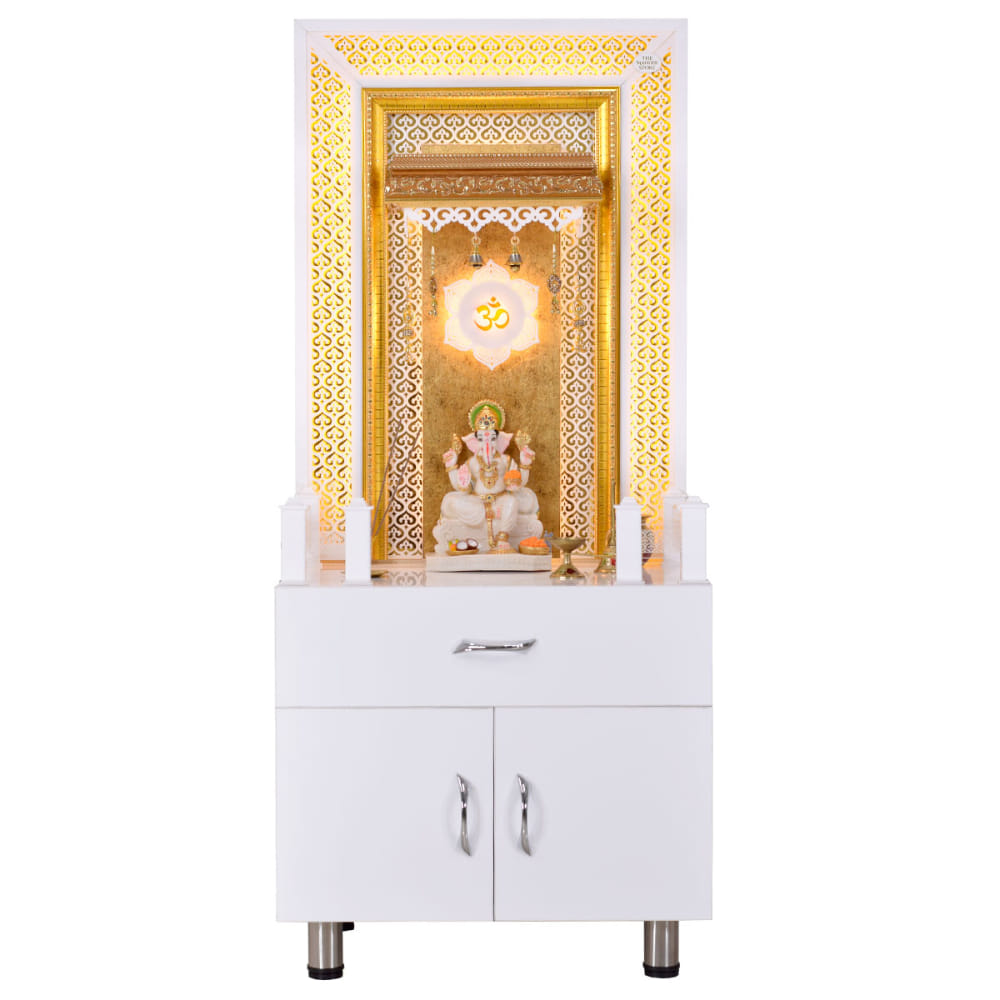 Home Temple With LED Lights - The Mandir Store (MWC-08-117-348-552418, Gopalam )