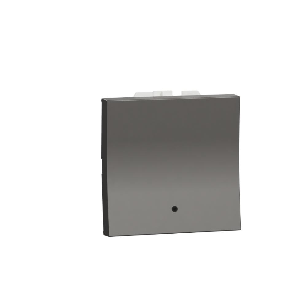 Switch, Miluz Zeta, 10A, 1 Way, 2 Module, With Indicator, Warm Grey by Schneider Electric