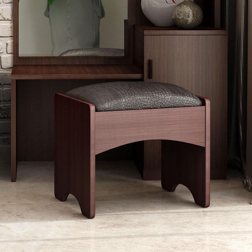 Nina Brown Engineered Wood Bed Side Table (NINA/STOOL) by Durian