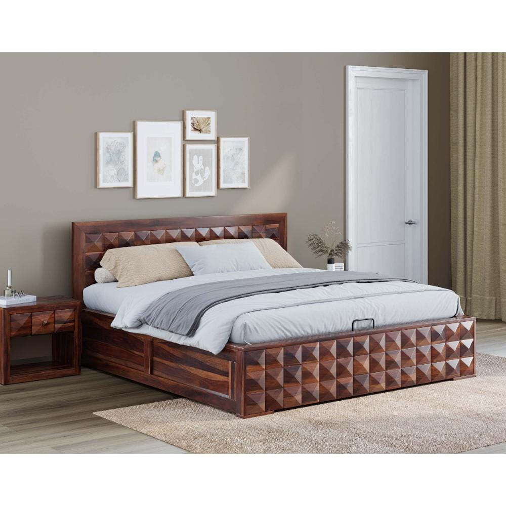 Ardenwood Sheesham Bed - Hydraulic Storage