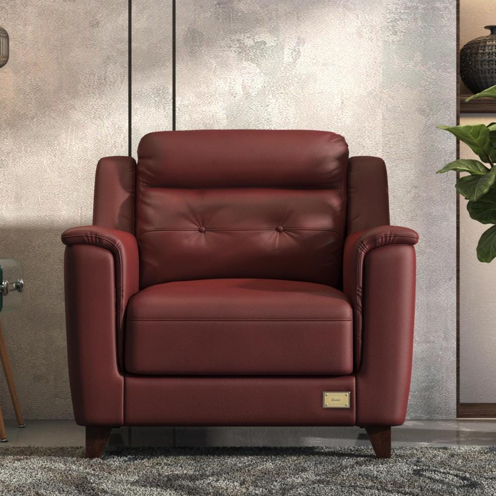 Patrick Red Leather Sofa by Durian