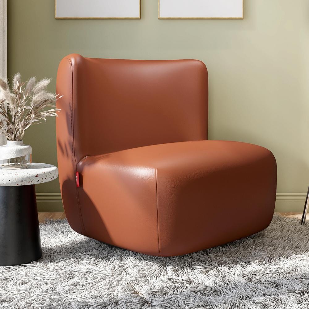 Percy Brown Premium Leatherette 1 Seater Lounge Chair (PERCY) by Durian
