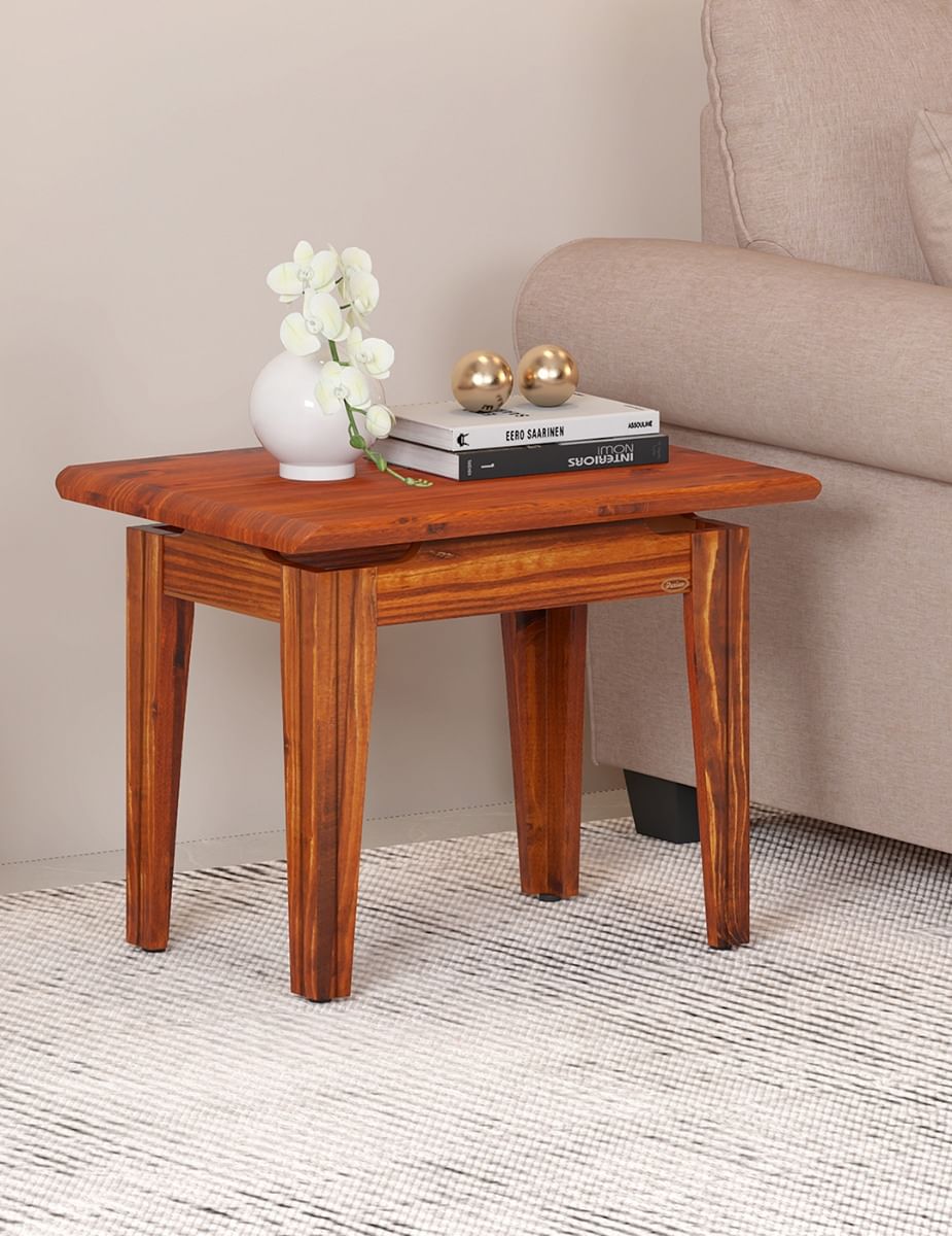 Presley Brown Solid Wood Side Table by Durian (PRESLEY/ST)