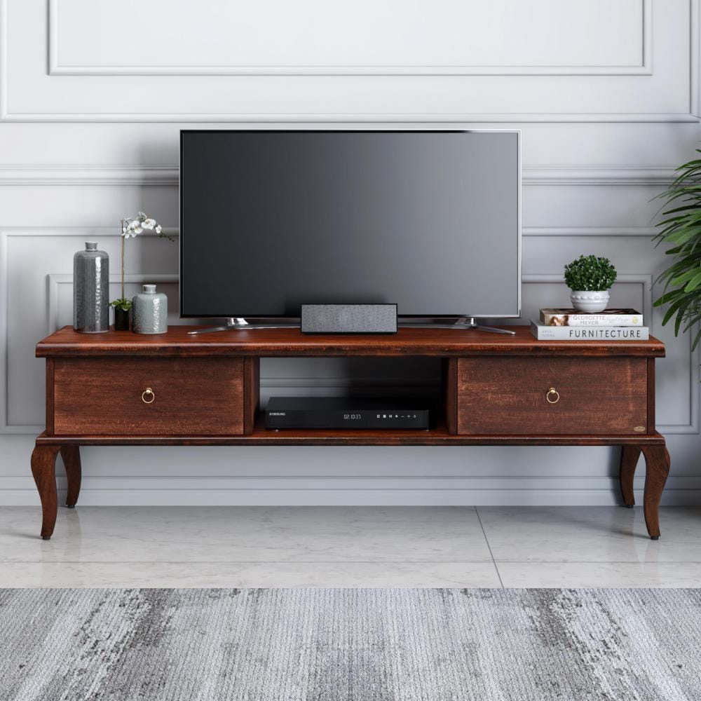 Reagan Brown Veneer TV unit (REAGAN/TV) by Durian