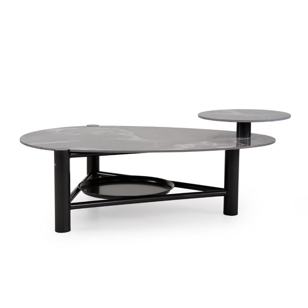 Durian Riverston Grey composite marble  Coffee Table