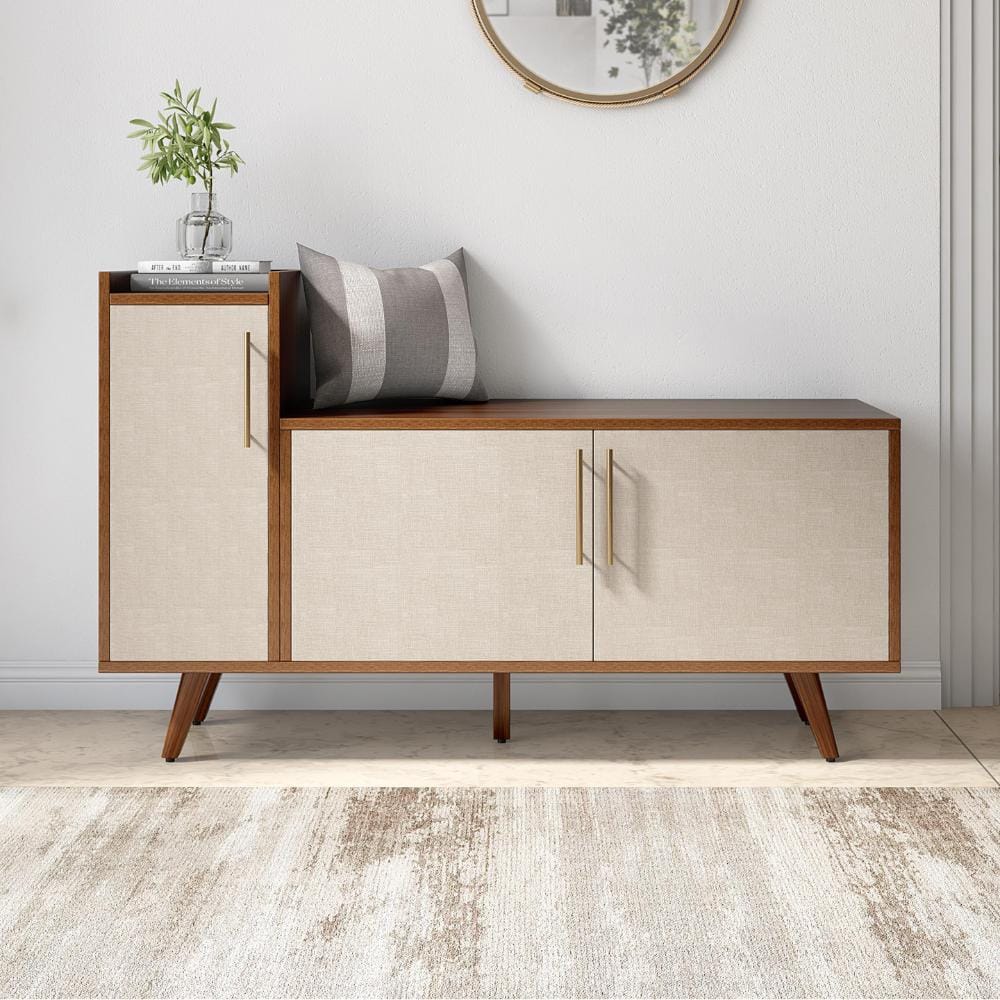 Sasha Brown Engineered Wood Shoe Cabinet (SASHA) by Durian