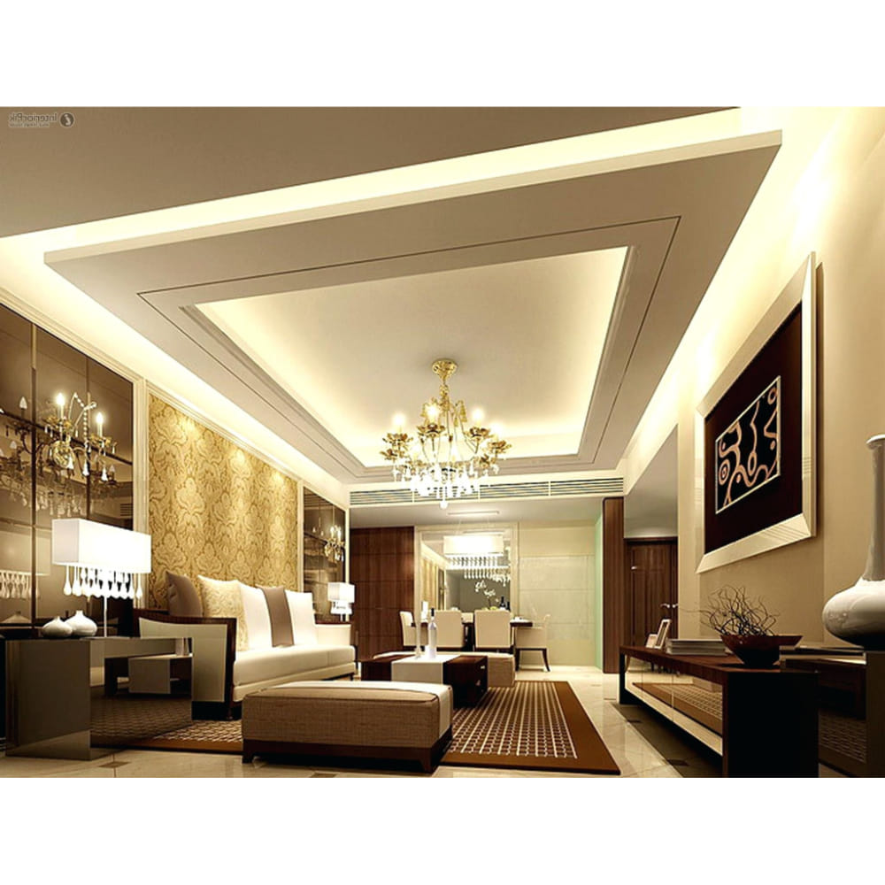 Gypsum Ceiling with White Apcolite Premium Painting (2Pu+1Pr+2P) - Vertical Panel With Cove upto 6" ht: Knauf USG Board & Knauf Channels; for Regular Rectangular Design (Island/Drop/Periphery)