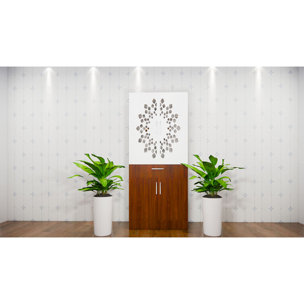 Floor Standing  Puja Unit - Design 3.1B (3ft) with Shutters