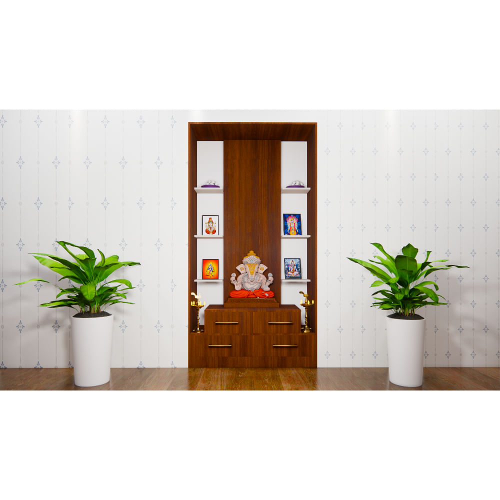 Niche Puja Unit - Design 3.2 (4ft)