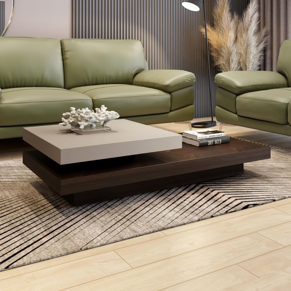 Symphony Brown Veneer Coffee Table by Durian (SYMPHONY/CT)