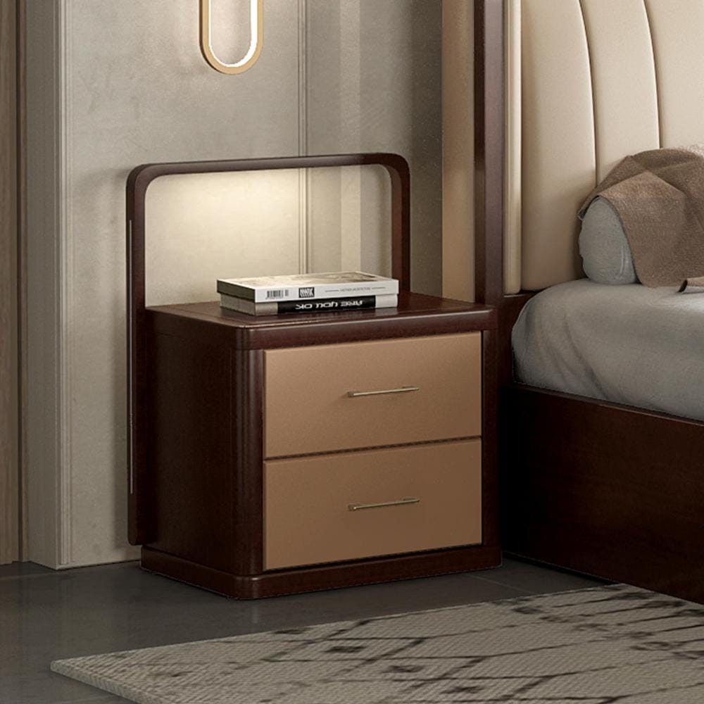 Durian Titan Red Solid Wood Bed Side Table