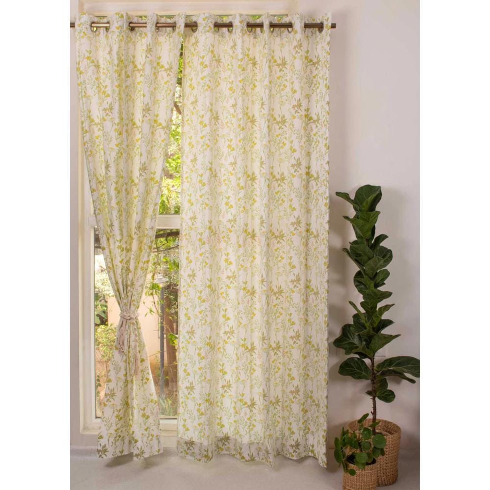 TYD Readymade Eyelet Curtain: Tulip Garden