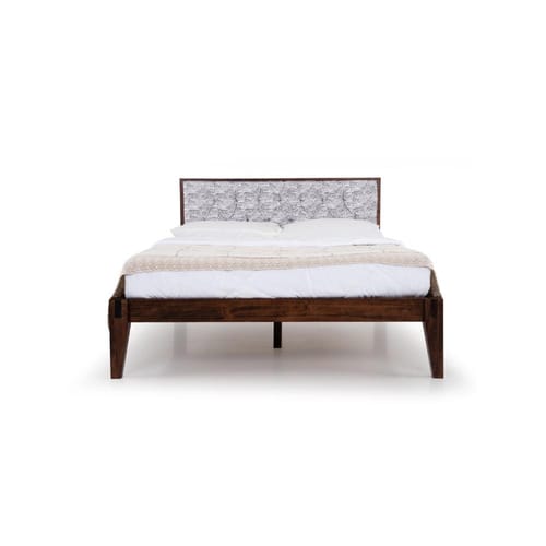 York Grey Solid Wood Bed by Durian